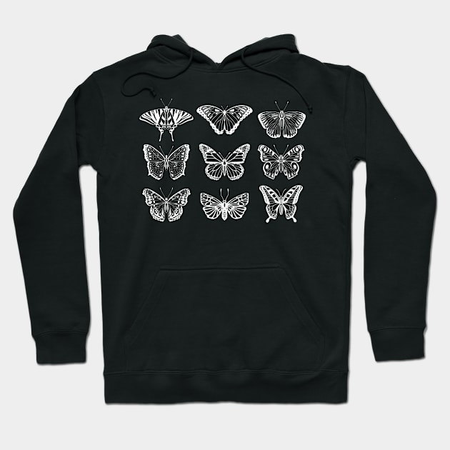 Dark Academia Aesthetic Butterfly Parchment Hoodie by Alex21